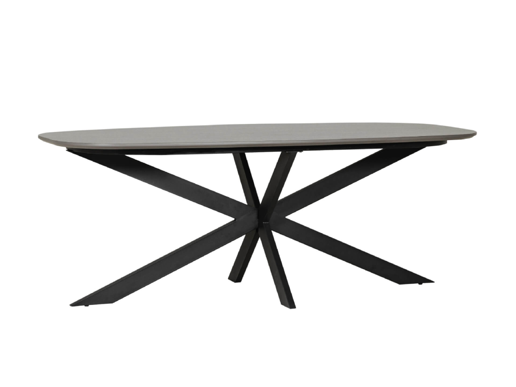 Sadie 6 Seater Dining Tale + 6 Chairs - Smoke