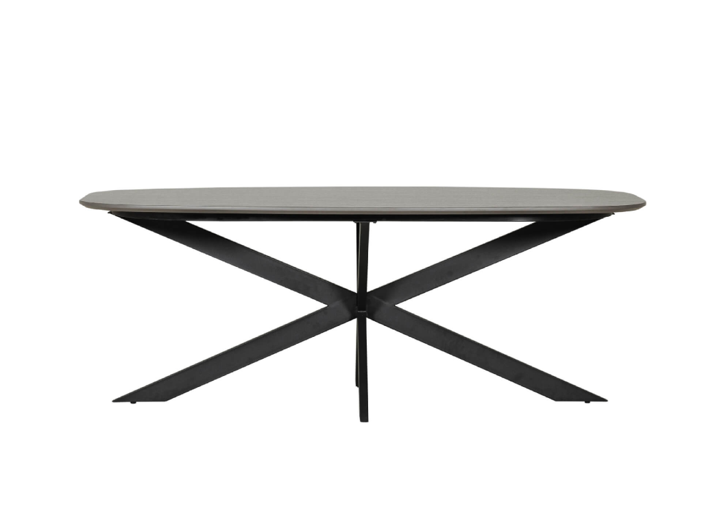 Sadie 6 Seater Dining Tale + 6 Chairs - Smoke