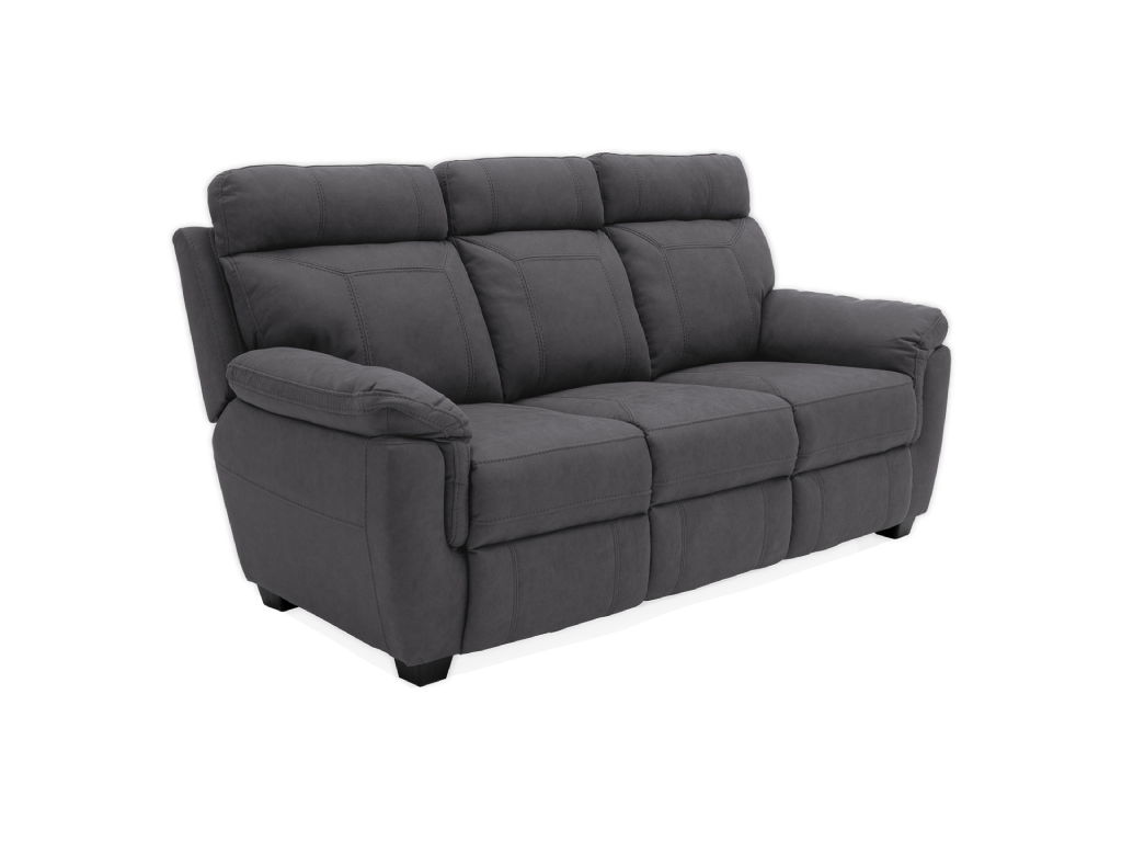 Baxter 3 Seater Fixed + 1 + 1 Manual Recliner Set - Fabric - Grey