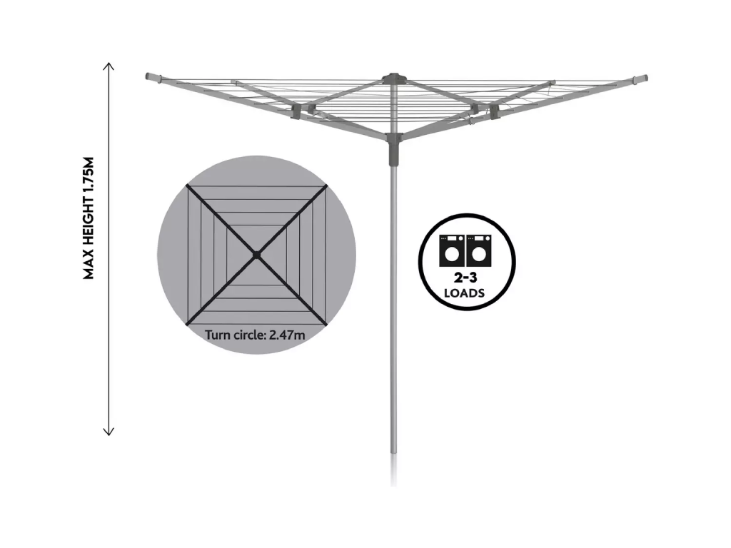 Addis 40m 4 Arm Rotary Outdoor Airer