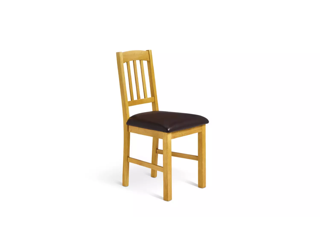 Ashwell Oak Dining Table & 2 Oak Brown Chairs