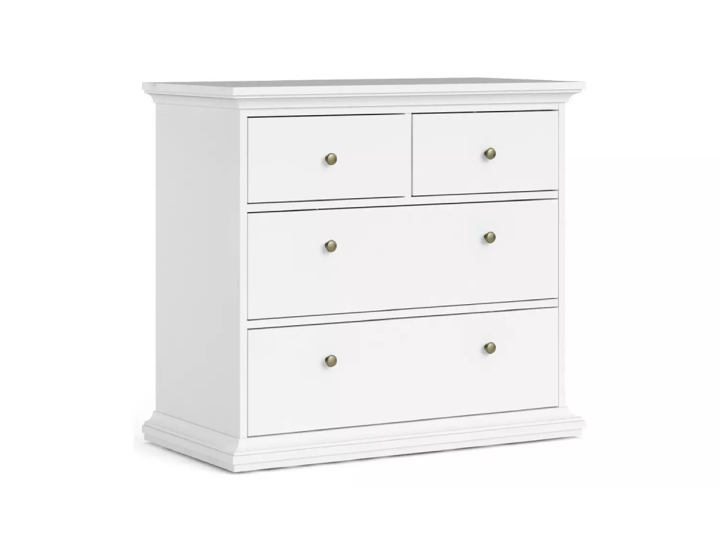 Tvilum Paris 4 Drawer Chest - White
