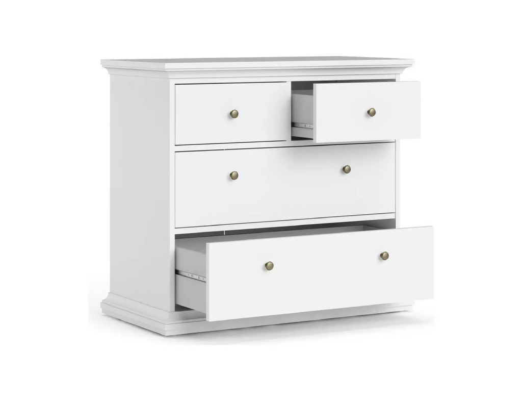 Tvilum Paris 4 Drawer Chest - White