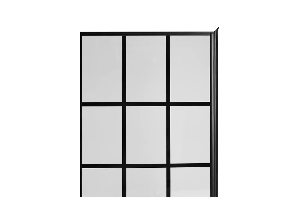 1375x750mm Crittall Shower Screen- Black