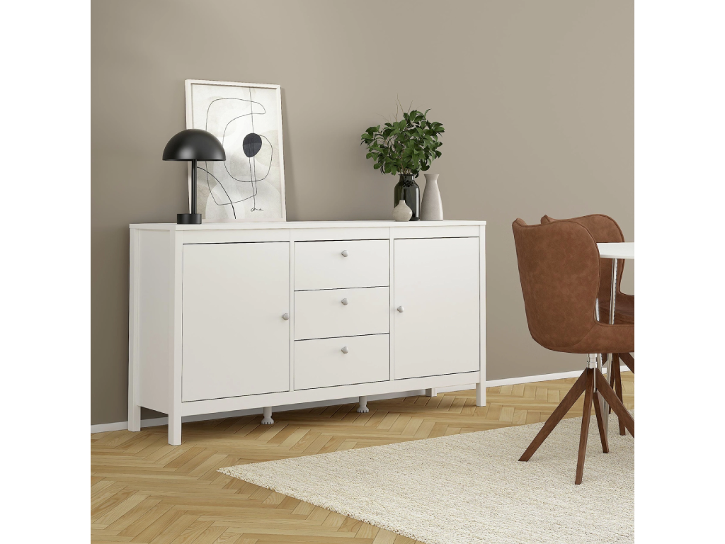 Tvilum Madrid 2 Door 3 Drawer Sideboard - White