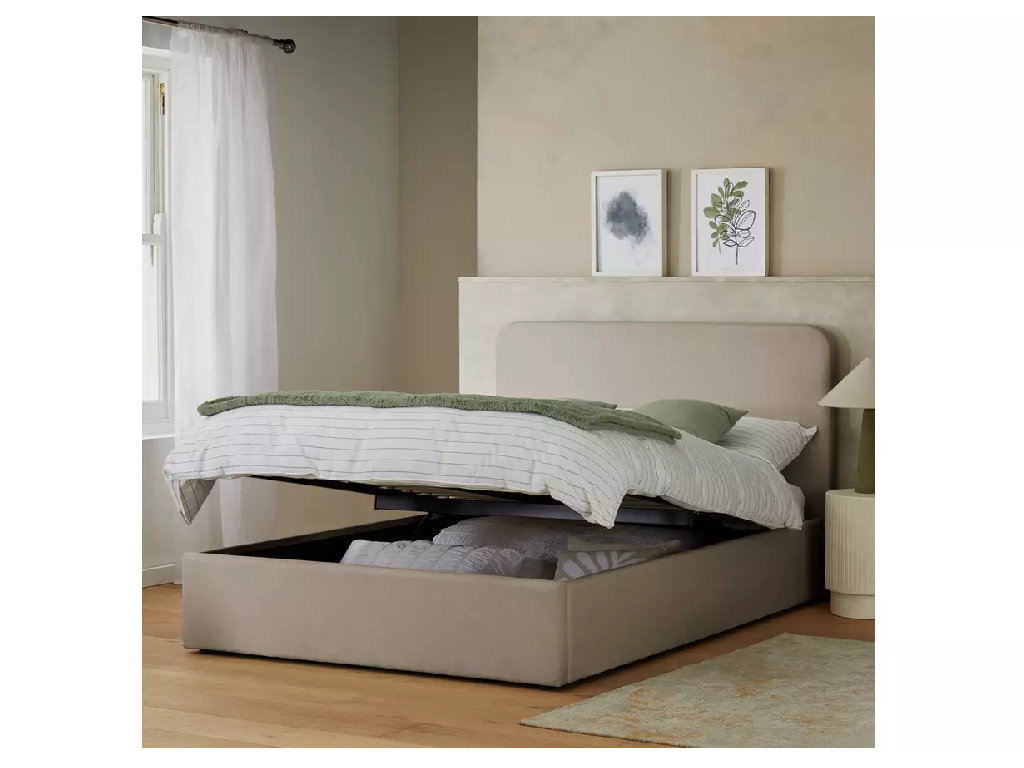 Habitat Chadwell Double End Lift Ottoman Bed - Taupe