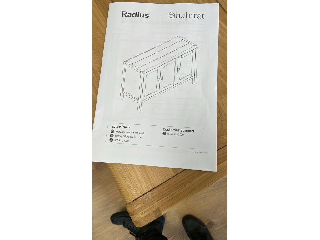 Habitat Radius 3 Door Oak Sideboard - Natural