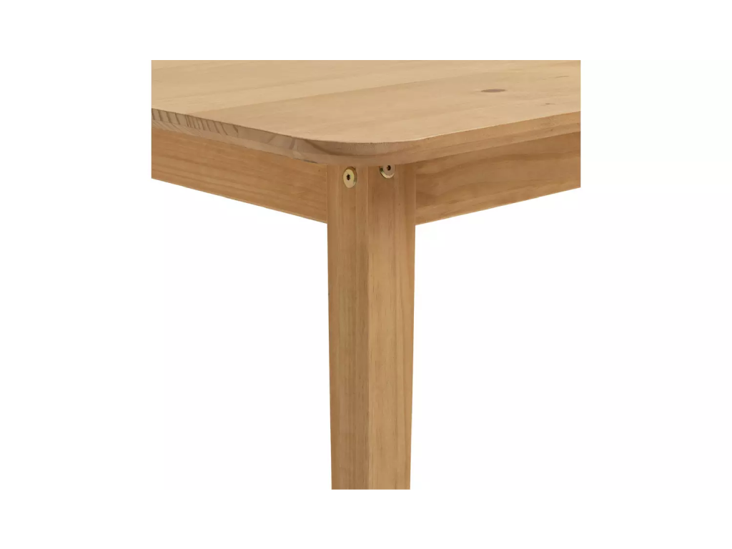 Habitat Parry Solid Wood Dining Table & 2 Natural Benches