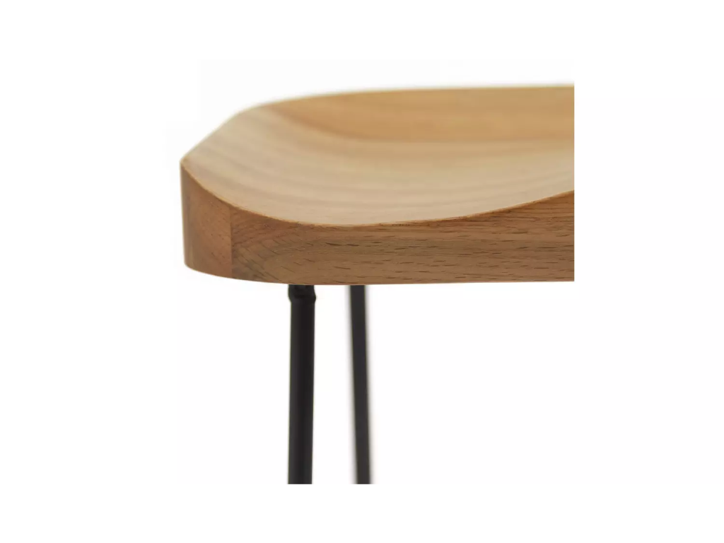 Arte Metal Bar Stool - Oak