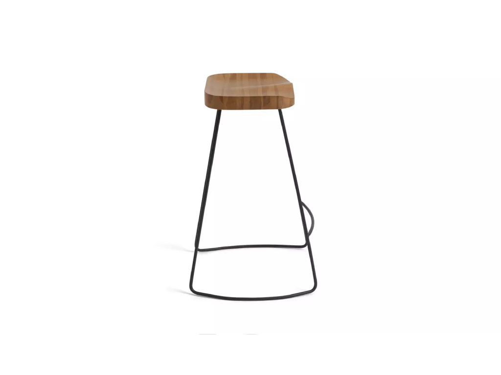 Arte Metal Bar Stool - Oak