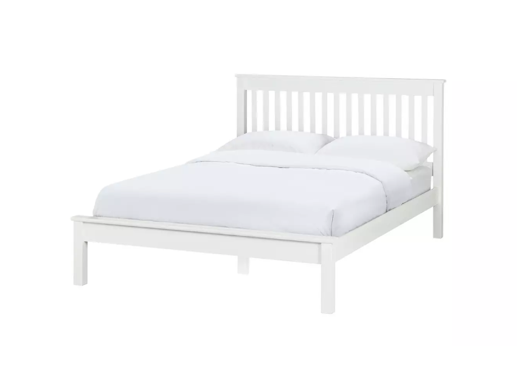 Aspley Double Wooden Bed Frame - White