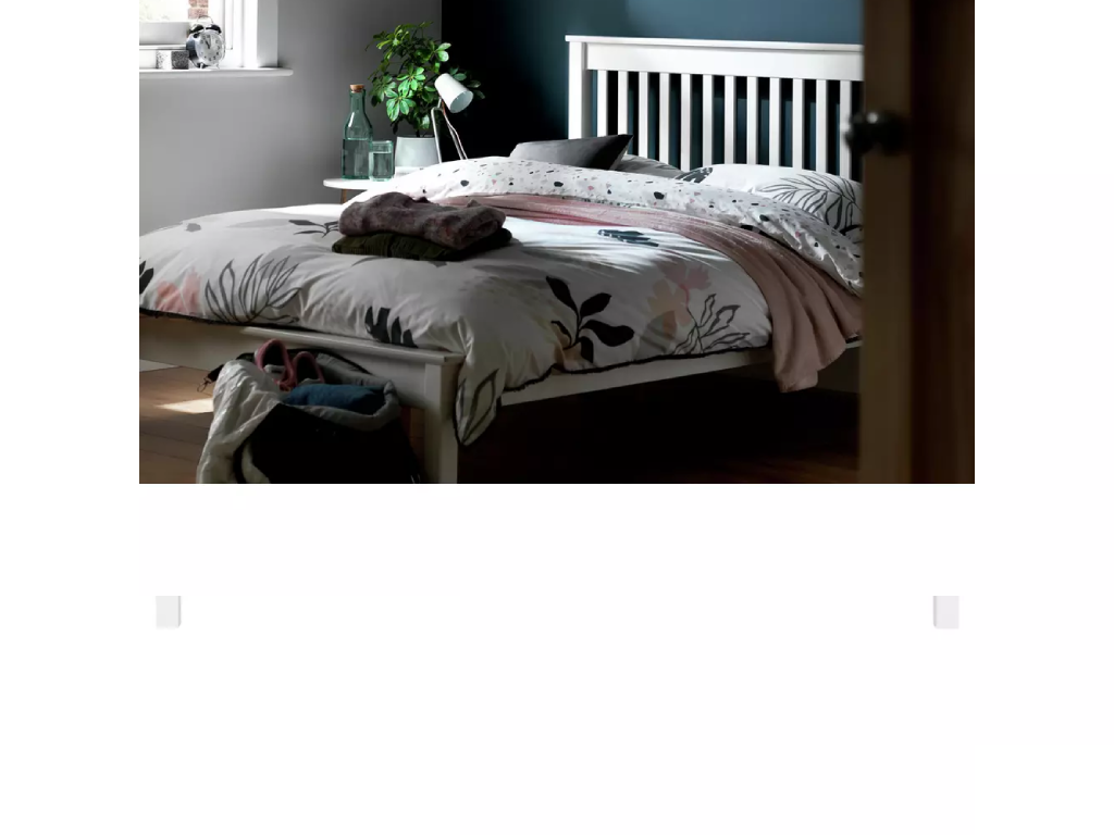 Aspley Double Wooden Bed Frame - White