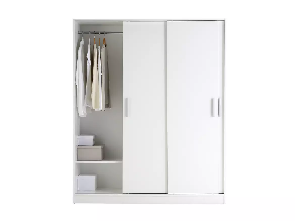 Nova 3 Door Sliding Wardrobe - White