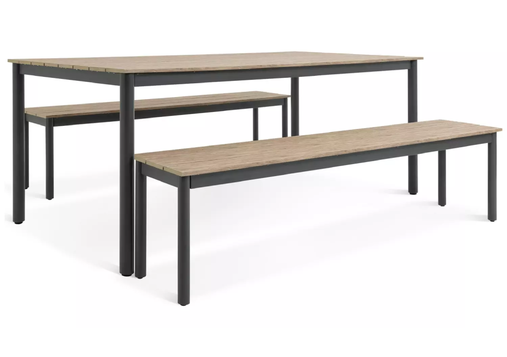 Habitat Loft Living 6 Seater Wooden Patio Set - Natural