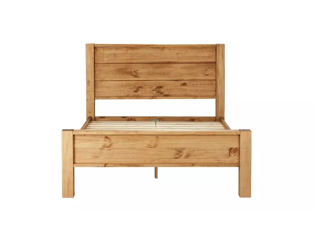 Fairfield Double Wooden Bed Frame - Pine