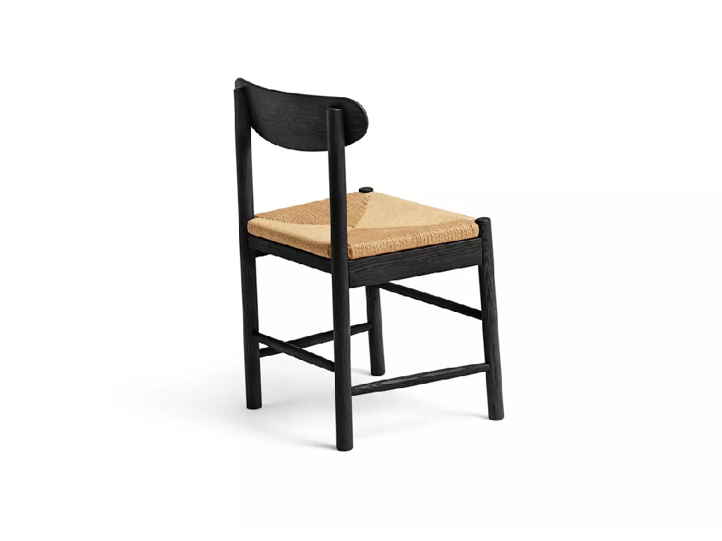 Habitat Hanna Pair of Wood Dining Chairs - Black