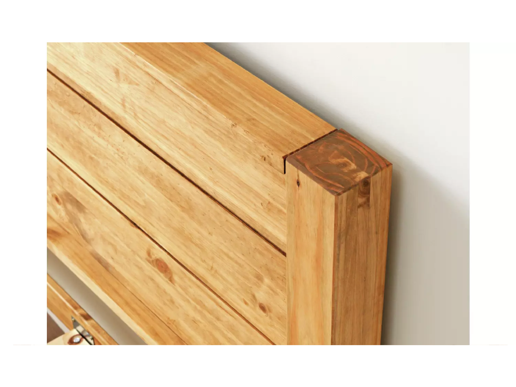 Fairfield Double Wooden Bed Frame - Pine