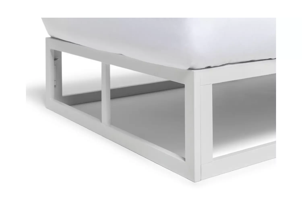 Platform Single Metal Bed Frame - White (B-Grade)