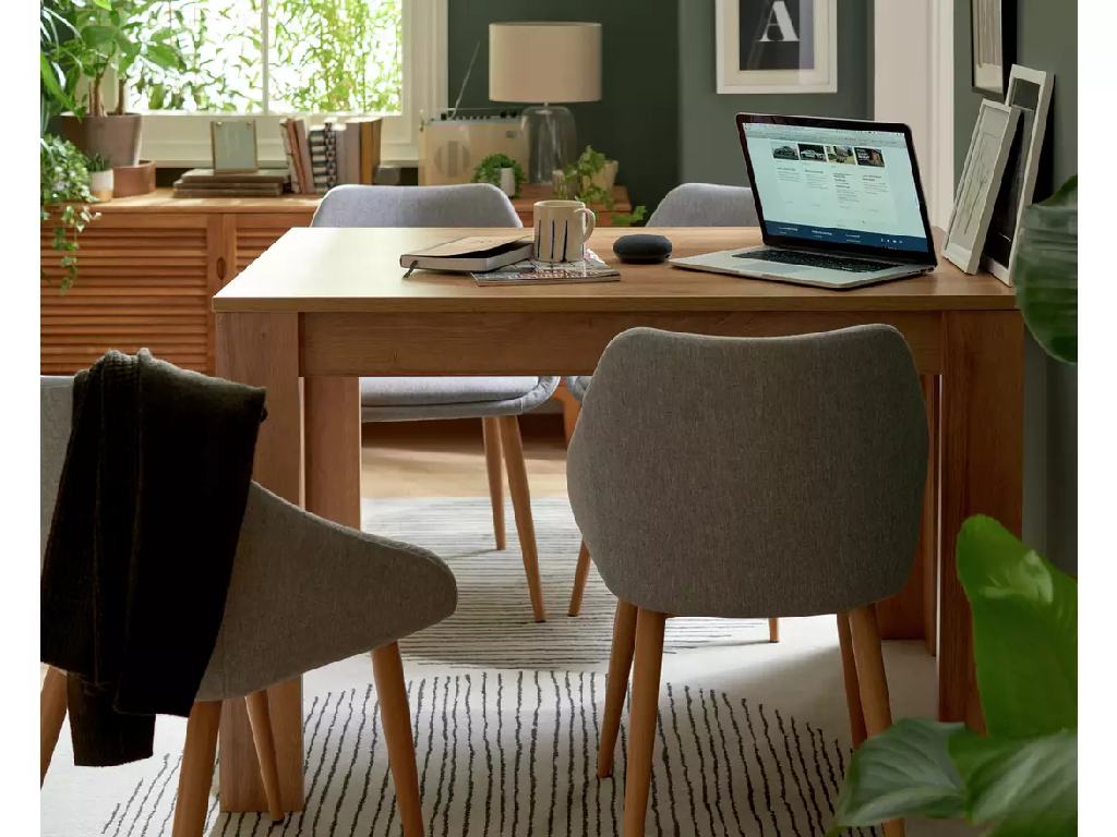 Miami 4 Seater Dinner Table Only - Oak Effect -