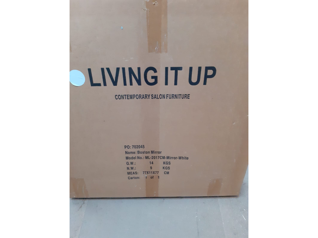 Boston Round Wall / Salon Mirror - White