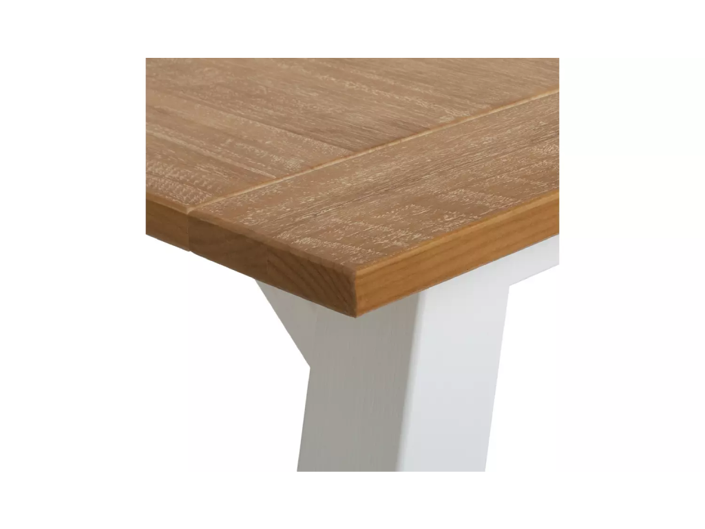 Habitat Burford White Dining Table & 2 White Benches