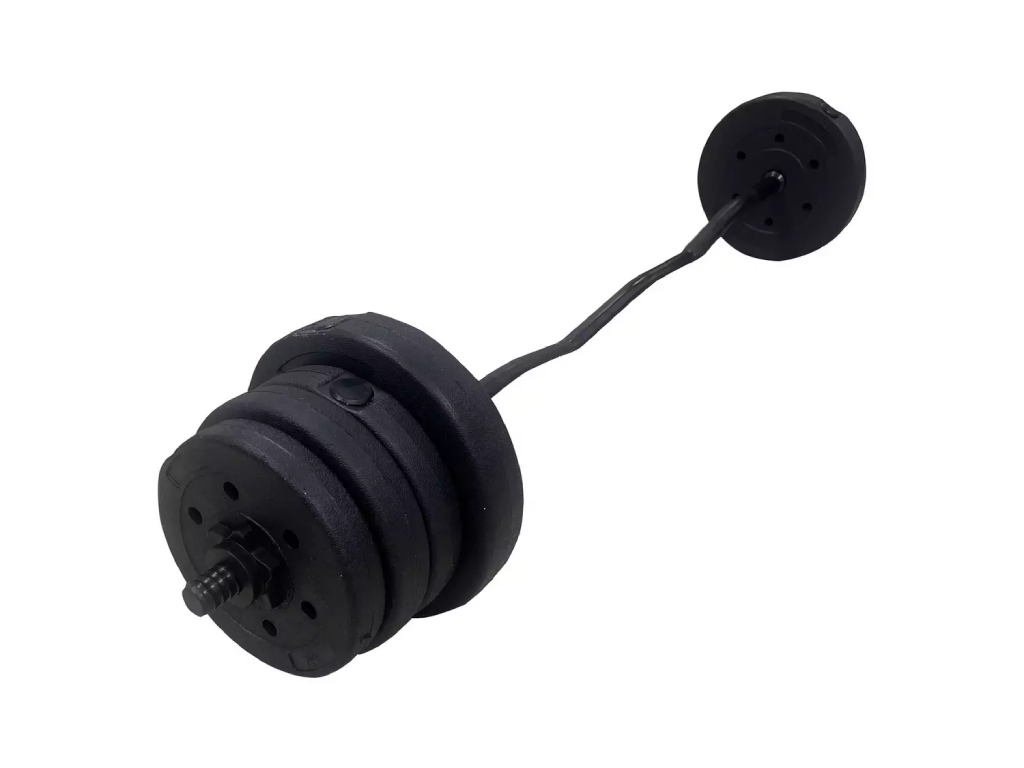 Opti Z Curl Vinyl Barbell Weight Set - 25kg