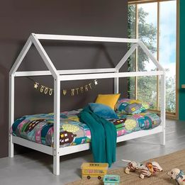 Dallas House Bed - White 90x200cm
