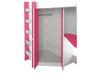 Miami Fresh High Sleeper Bed with Desk, Wardrobe and Shelves - Pink