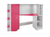 Miami Fresh High Sleeper Bed with Desk, Wardrobe and Shelves - Pink