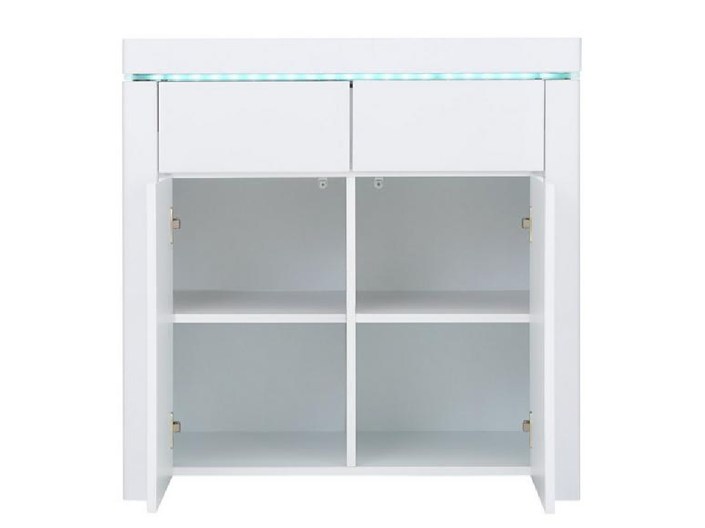 Atlantic large gloss sideboard sales with led light