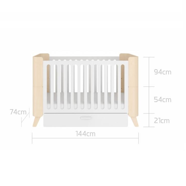 Hoppa Cot/Toddler Bed - White
